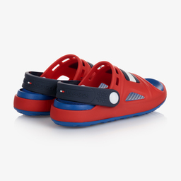 Tommy Hilfiger-Teen Red Rubber Logo Sandals | Childrensalon Outlet