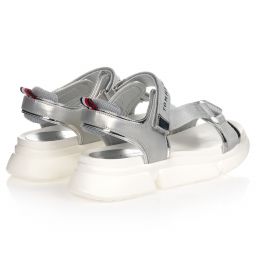 Tommy Hilfiger-Teen Silver Logo Sandals | Childrensalon Outlet