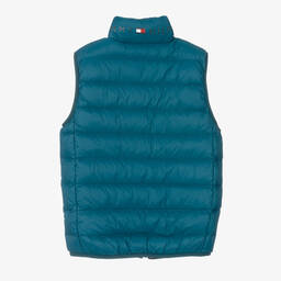 Tommy Hilfiger-Teen Teal Blue Puffer Gilet | Childrensalon Outlet