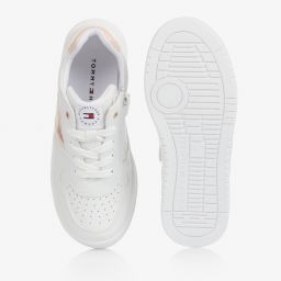 Tommy Hilfiger-Teen White Lace-Up Trainers | Childrensalon Outlet