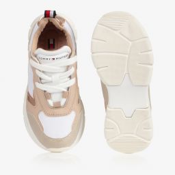 Tommy Hilfiger-Teen White & Pink Trainers | Childrensalon Outlet