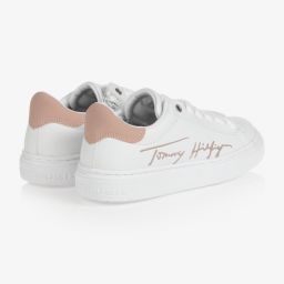 Tommy Hilfiger-Бело-розовые кроссовки для подростков | Childrensalon Outlet