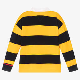 Tommy Hilfiger-Желто-синяя трикотажная рубашка регби | Childrensalon Outlet