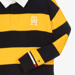Tommy Hilfiger-Желто-синяя трикотажная рубашка регби | Childrensalon Outlet