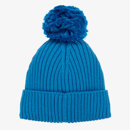 Tommy Hilfiger-Turquoise Blue Knitted Cotton Flag Hat | Childrensalon Outlet