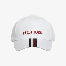 Tommy Hilfiger-Белая хлопковая бейсболка с вышивкой | Childrensalon Outlet