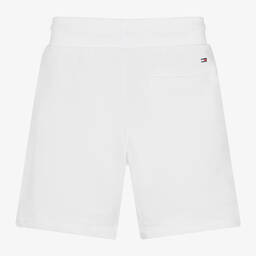 Tommy Hilfiger-White Cotton Jersey Shorts | Childrensalon Outlet