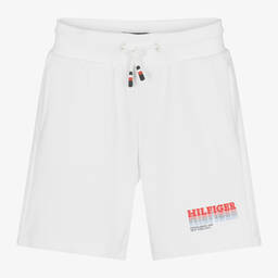 Tommy Hilfiger-White Cotton Jersey Shorts | Childrensalon Outlet