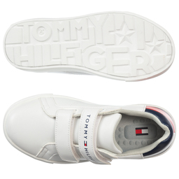 Tommy Hilfiger-ترينرز جلد إصطناعي لون أبيض للأولاد | Childrensalon Outlet