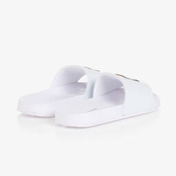 Tommy Hilfiger-شبشب سلايدرز مطاط لون أبيض | Childrensalon Outlet