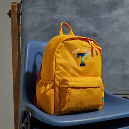 Tommy Hilfiger-Желтый рюкзак с синим логотипом (35см) | Childrensalon Outlet