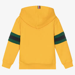 Tommy Hilfiger-Yellow & Green Monogram Logo Hoodie | Childrensalon Outlet