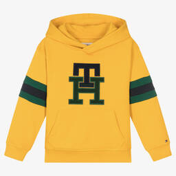 Tommy Hilfiger-Yellow & Green Monogram Logo Hoodie | Childrensalon Outlet