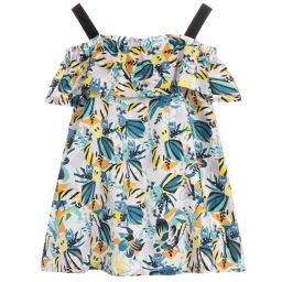 Trussardi-Floral Print Cotton Dress | Childrensalon Outlet