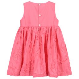 Turquaz-Girls Pink Cotton Dress | Childrensalon Outlet