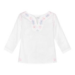 Turquaz-Girls White Cotton Blouse | Childrensalon Outlet