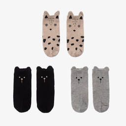 Turtledove London-Animal Cotton Socks (3 Pack) | Childrensalon Outlet