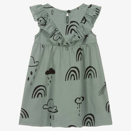 Turtledove London-Baby Girls Green Cotton Dress | Childrensalon Outlet