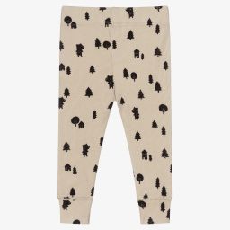 Turtledove London-Beige Cotton Leggings | Childrensalon Outlet