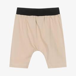 Turtledove London-Beige Organic Cotton Bear Shorts | Childrensalon Outlet