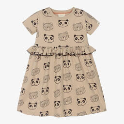 Turtledove London-Beige Organic Cotton Dress | Childrensalon Outlet