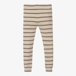 Turtledove London-Beige Organic Cotton Leggings | Childrensalon Outlet