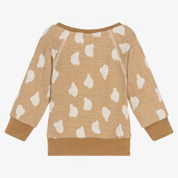 Turtledove London-Beige Organic Cotton Sweatshirt | Childrensalon Outlet