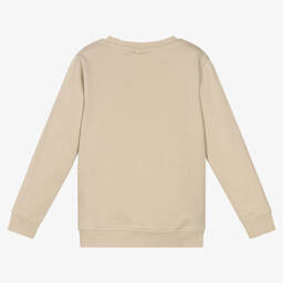Turtledove London-Beige Organic Cotton Sweatshirt  | Childrensalon Outlet