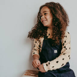 Turtledove London-Beige Ribbed Cotton Top | Childrensalon Outlet
