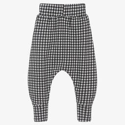 Turtledove London-Black Gingham Cotton Joggers | Childrensalon Outlet