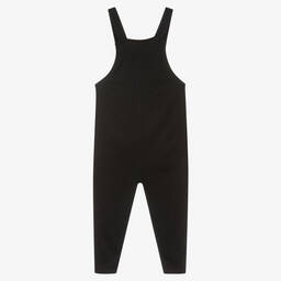 Turtledove London-Black Organic Cotton Dungarees | Childrensalon Outlet