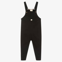 Turtledove London-Black Organic Cotton Dungarees | Childrensalon Outlet