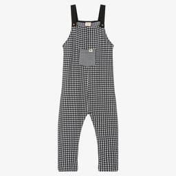 Turtledove London-Black Organic Cotton Dungarees | Childrensalon Outlet