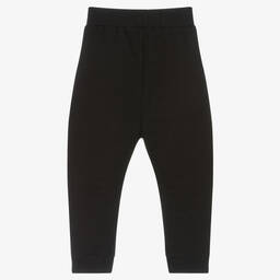 Turtledove London-Black Organic Cotton Joggers  | Childrensalon Outlet