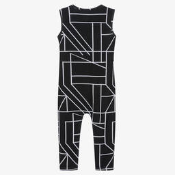 Turtledove London-Black & White Organic Cotton Jumpsuit | Childrensalon Outlet