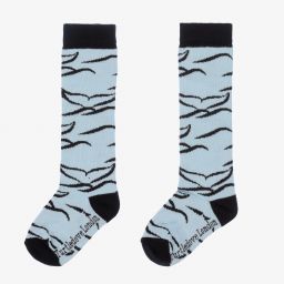 Turtledove London-Blue & Black Cotton Socks | Childrensalon Outlet