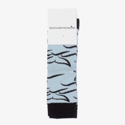 Turtledove London-Blue & Black Cotton Socks | Childrensalon Outlet