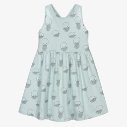 Turtledove London-Blue Organic Cotton Dress | Childrensalon Outlet