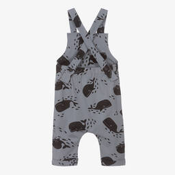 Turtledove London-Blue Organic Cotton Dungarees | Childrensalon Outlet