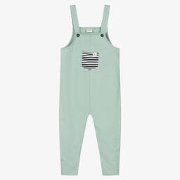 Turtledove London-Blue Organic Cotton Dungarees | Childrensalon Outlet