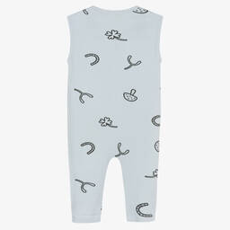 Turtledove London-Blue Organic Cotton Jumpsuit | Childrensalon Outlet