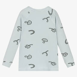 Turtledove London-Blue Organic Cotton Top | Childrensalon Outlet