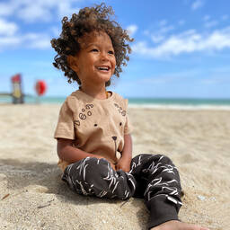 Turtledove London-Brown Organic Cotton T-Shirt | Childrensalon Outlet