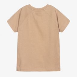 Turtledove London-Brown Organic Cotton T-Shirt | Childrensalon Outlet