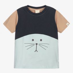 Turtledove London-Colourblock Cotton T-Shirt | Childrensalon Outlet