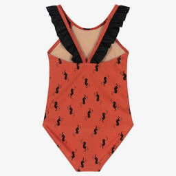 Turtledove London-Girls Red Seahorse Swimsuit | Childrensalon Outlet