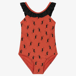 Turtledove London-Girls Red Seahorse Swimsuit | Childrensalon Outlet