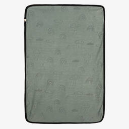 Turtledove London-Green Cotton Blanket (107cm) | Childrensalon Outlet