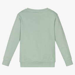 Turtledove London-Green Organic Cotton Sweatshirt | Childrensalon Outlet