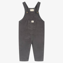 Turtledove London-Grey Corduroy Dungarees | Childrensalon Outlet